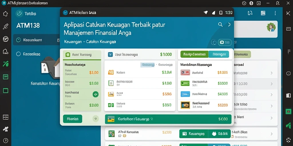 Tampilan antarmuka ATM138 yang rapi dan modern untuk Catatan Keuangan.